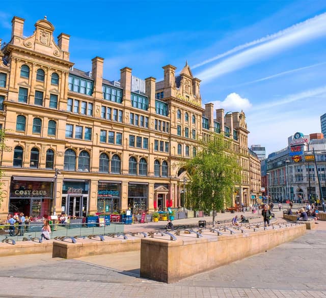 Cityscape and architecture at Manchester city centre